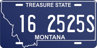 MT license plate 162525S