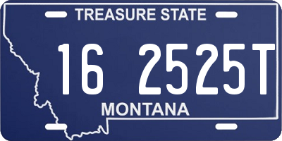 MT license plate 162525T