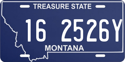 MT license plate 162526Y