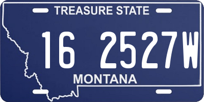 MT license plate 162527W