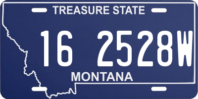 MT license plate 162528W