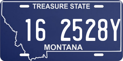 MT license plate 162528Y