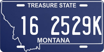 MT license plate 162529K