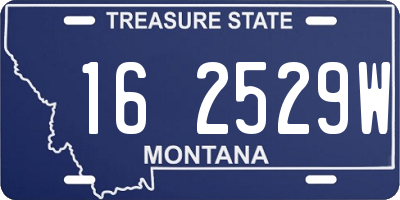 MT license plate 162529W