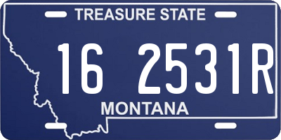 MT license plate 162531R