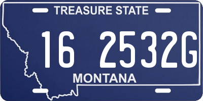 MT license plate 162532G