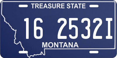 MT license plate 162532I