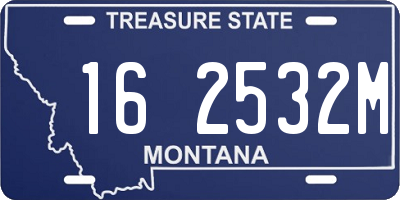 MT license plate 162532M