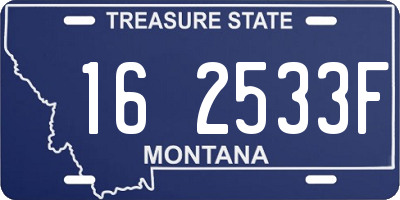 MT license plate 162533F