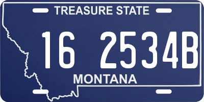 MT license plate 162534B