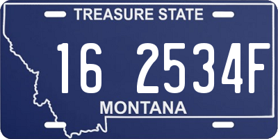 MT license plate 162534F