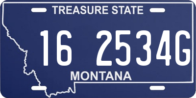 MT license plate 162534G
