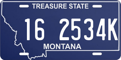 MT license plate 162534K