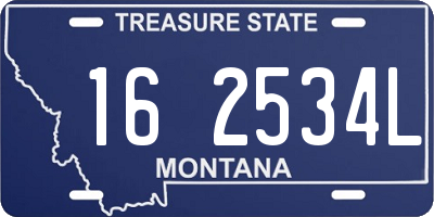 MT license plate 162534L