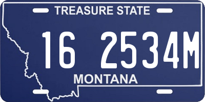 MT license plate 162534M