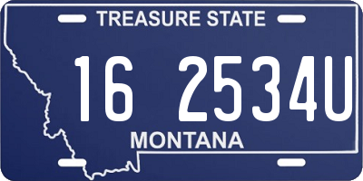 MT license plate 162534U