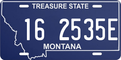 MT license plate 162535E