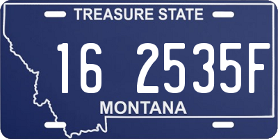 MT license plate 162535F