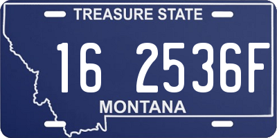 MT license plate 162536F