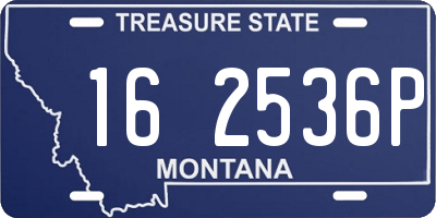 MT license plate 162536P
