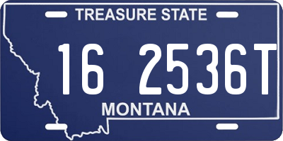 MT license plate 162536T