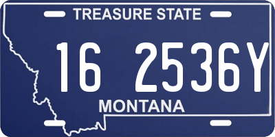 MT license plate 162536Y