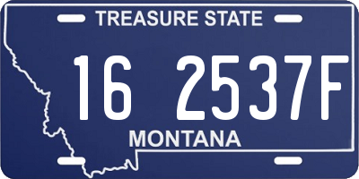 MT license plate 162537F