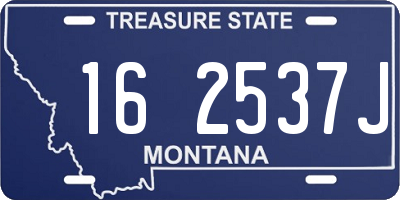 MT license plate 162537J
