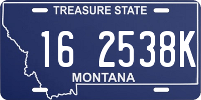 MT license plate 162538K