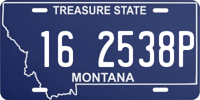 MT license plate 162538P