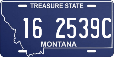 MT license plate 162539C