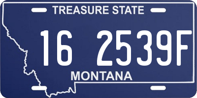 MT license plate 162539F