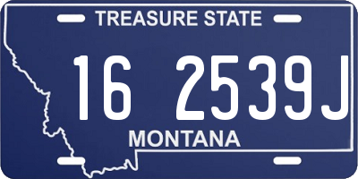 MT license plate 162539J