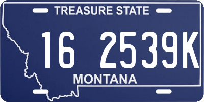 MT license plate 162539K