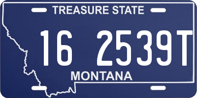 MT license plate 162539T