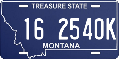 MT license plate 162540K
