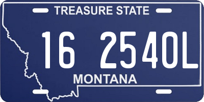 MT license plate 162540L