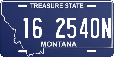 MT license plate 162540N