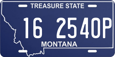 MT license plate 162540P
