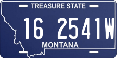 MT license plate 162541W