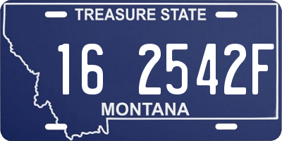 MT license plate 162542F