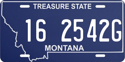 MT license plate 162542G