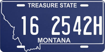 MT license plate 162542H