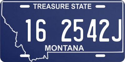MT license plate 162542J
