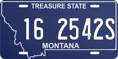 MT license plate 162542S