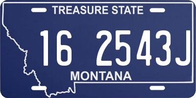 MT license plate 162543J