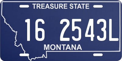MT license plate 162543L