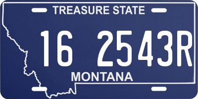 MT license plate 162543R
