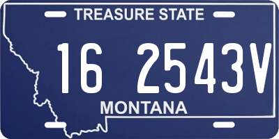 MT license plate 162543V