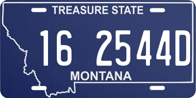 MT license plate 162544D